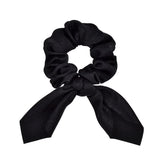 Chiffon Bowknot Elastic Hair Bands For Women Girls Solid Color Scrunchie Headband Hair Ties Ponytail Holder Hair