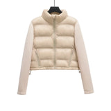 2024 Autumn And Winter New Women's Urban Casual Sleeves Splicing Cotton Jacket W027 9316-Outfit