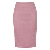 colors size S M L XL 2021 Women Winter Solid Suede Multi Package Hip Pencil Midi Skirt Autumn Winter Bodycon