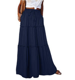 Women's Summer New Wood Ear Layered Skirt High Waist Tight With Lotle Side