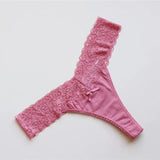 pcs/Lot Plus Size Women's Cotton Panties Underwear Sexy Lace Lingerie Panty Thongs G String Tanga T-back Seamless Female