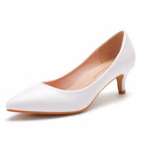 Cm Light-Mouthed Tip Single Shoe Low Heel Single Shoes Light-Mouthed Professional White High Heels Commuter Workplace Women's