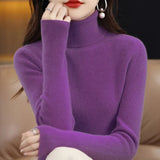 Zingj Autumn Winter New Turtleneck Sweater Set Slim Thin Close-Fitting Knit Bottom With Coat Money-Outfit