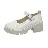 Small Thin Loose Pastry Shoes New Four Seasons Of Women 2025 Leather Shoes Treasure Mary Sole Retro Fashion
