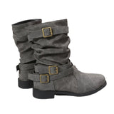 Zingj Size Women's Boots 2023 Autumn / Winter New Flat Bottom Low Heel Women's Boots Women's Batch- Outfit