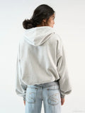 Print Splicing Short Hooded Hoodie 2025 New Loose Design Hoodie Hoodie