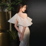Temperament Queen Evening Dress High-End Luxury Famous Banquet Party Dress Fish Tail Bridal
