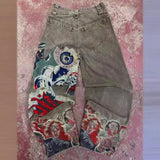 Zingj Y2K Jeans Street Clothing Original Hip-Hop Vintage Neo-Gothic Baggy Jeans 1215-0-Outfit