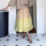 Women's Clothing Splicing Cake Skirt Long Half-Body