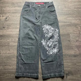 Zingj Sales Hip-Hop Trend Printed Jeans Men's High Street Casual Straight-Legged Trousers 211-1-Outfit