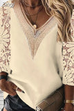 Petal Sleeve Lace Chiffon Blouse Women Fashion Elegant Spring Loose Hollow Shirt 2023 Casual Tops Lady Blusas Mujer