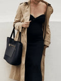 Knitted Twist Strapless Maxi Dress- Outfit
