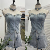 Vintage Babes Cowboy Breast Sling Sling Vest Sexy Sleeveless Hanging Neck Sleeveless Topie Girl