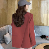 Zingj Suit Jacket Female Spring And Autumn 2024 New Spring Advanced Sense Casual Small Korean Version Design Sense