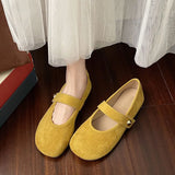And Cute Girl Wind With Mary Treasure Shoes Summer New Daily Frosted Round Head Shallow Mouth Single
