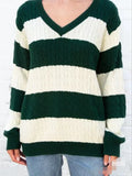 80's Downtown Girl Striped SweaterOutfit