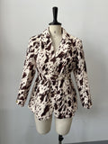 Print Long-Sleeved Blazer 2025 Autumn New Temperament Commuting Waist