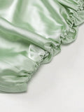 Satin Cross Back Mini Dress- Outfit