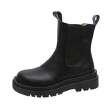 Football Club Boots And Girls Increase 2024 New Spring And Autumn Super Hot Chimney Short Boots Thick Soles Martin Boots