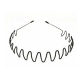 Men's Women Sports Wave Hair Band Metal Black Hairband Headband