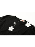 New Women's T-shirt Vintage Black Short Sleeved Crop Tops Streetwear Harajuku Y2K Casual Sexy Slim Female Clothes Tees