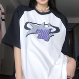 Star Graphic Raglan Short Sleeve Oversized TeeOutfit