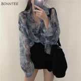 Women Fashion Tie Dye Harajuku Gothic Top New Korean Loose Casual Clothes Sun-proof Embroidery All-match Summer