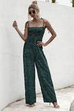2020 New Fashion Sexy Spaghetti Straps Backless Women's Jumpsuits Summer Casual Soild Polka Dot Ladies Wide Leg