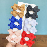 Grosgrain Ribbon Bowknot Hairpins For Cute Girls Colorful BB Hair Clips Mini Barrettes Headwear Kids Hair