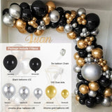 Silver Macaron Birthday Balloon Garland Arch Kit Party Foil Metal Balon Weding Baby Shower Birthday Party Decor Kids