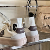 Zingj 2023 New Flat Cream Small White Shoes Women's Color Lace Fashion Casual Sports Shoes Board Shoes