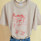 Cartoon Cowboy Cat Print Oversized T-shirtOutfit