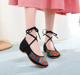 Zingj Lace Dance Shoes Beef Tendon Embroidered Summer Sandals Single Shoes