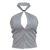 Summer Fashion Trend Women's New Hanging Neck Repair Body Bumping Small