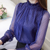woman top blusa mujer lace chiffon blouse women shirt long sleeve womens tops and blouses ladies plus