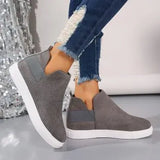 Size Women's Shoes 2023 New Flat Soles Raised Elastic Leisure Sports Board Shoes Flat Soles Single