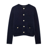 Women's 2025 New Fashion Gold Buckle Knitted