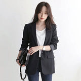 Zingj Suit Jacket Female Korean Version Loose 2024 Spring And Autumn British Wind Black Short Student Suit Small