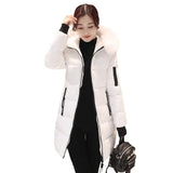 Cotton-Padded Jacket Female 2024 Winter Dress New Korean Version Of Fashion Long Cotton-Padded Jacket Female Large Size Slim Hooded Coat Female Cotton-Padded Jacket-Outfit