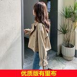 Zingj Short Coat Female 2024 Spring And Autumn New Korean Version Loose And Thin Hot Style Windbreaker Women's Jacket-Outfit