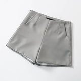 Zingj New Shorts Female Spring And Autumn High Waist Show Thin Casual Black Wide-Leg Suit A-Word Pants Wearing Spring And Autumn Boots