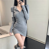 Y2k Mini Dresses For Women 2021 Clothing New Fall Sexy Korean Fashion Clothes For Womens Gothic Kawaii Hoodies Long
