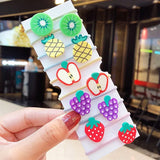 New Girls Cute Cartoon Fruits Elastic Hair Bands Kids Ponytail Holder Scrunchie Rubber Band Fashion Hair