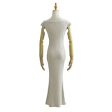 Zingj Trendy Women's Dress One-Word Shoulder Short-Sleeved Dress Summer New Hot Girls Sexy Slimming, Buttocks Show Skinny Long