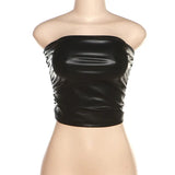 Summer Fashion Trend Women's New Word Shoulder Repair Bare Back Solid Color Small