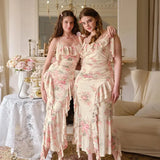 2025 New Women's Dress French Temperament Lotus Leaf Crums Hanging Skirt Design Waist Irregular