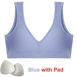 Women Tank Top Sexy Seamless Bra Padded Push Up Bralette Lingerie For Female Underwear Backless