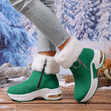 Snow Boots Women Winter New Brushing Short Cylinder Plus Velvet Warms High-Thick Bottoms To Keep Warm Snow Boots