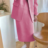Fan Chic Suitcase Women's New Women's High Waist Half-Sclot Professional Commuting Two-Sleeves In The Spring And Autumn