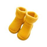 Winter Kids Warm Snow Shoes Socks Infant Boys Brushed Thick Sock Shoes Baby Girls Booties Soft Soles Toddler